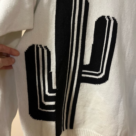 L’eau Vive 80s 90s Mod Cactus Sweater Medium - Picture 3 of 4